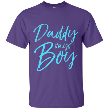 Daddy Says Boy Blue Gender Reveal Announcement Purple