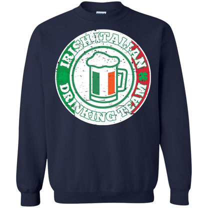 Irish Italian Drinking Team Italy Flag St Patrick_s Day T-shirt Navy