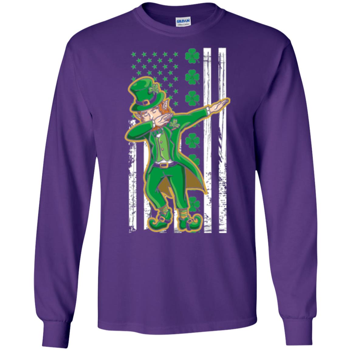Dabbing Leprechaun St. Patrick's Day T-shirt Purple