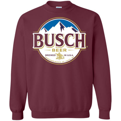 Beer Lovers T-shirt Busch Beer Maroon