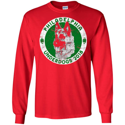 Dog Lover T-shirt Philadelphia Underdogs 2018 Distressed Red