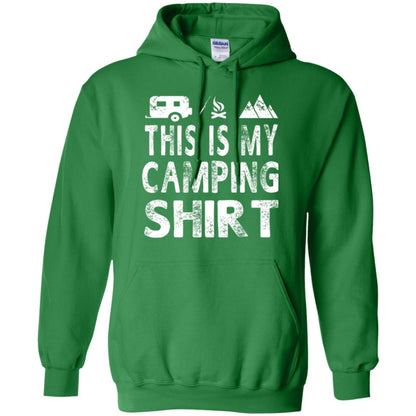 Funny Camper Gift T-shirt This Is My Camping Shirt Irish Green