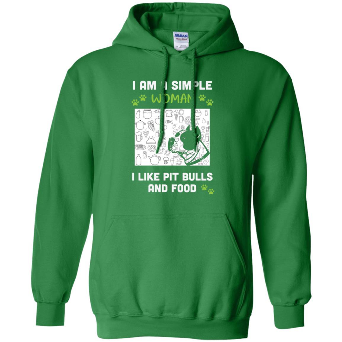 Pitbull Lover T-shirt I Am A Simple Woman I Like Pit Bulls Irish Green
