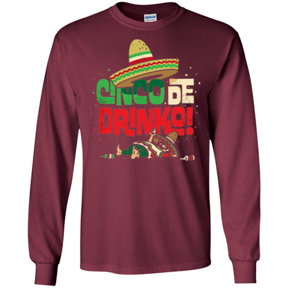 Cinco De Drinko Cinco De Mayo Drink Lover T-shirt Maroon