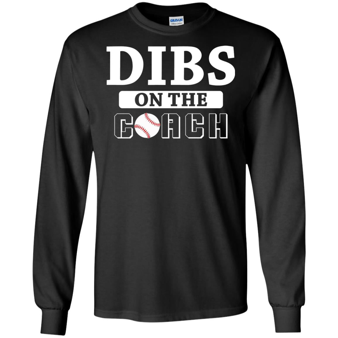 Dibs On The Coach Baseball T-shirt Black