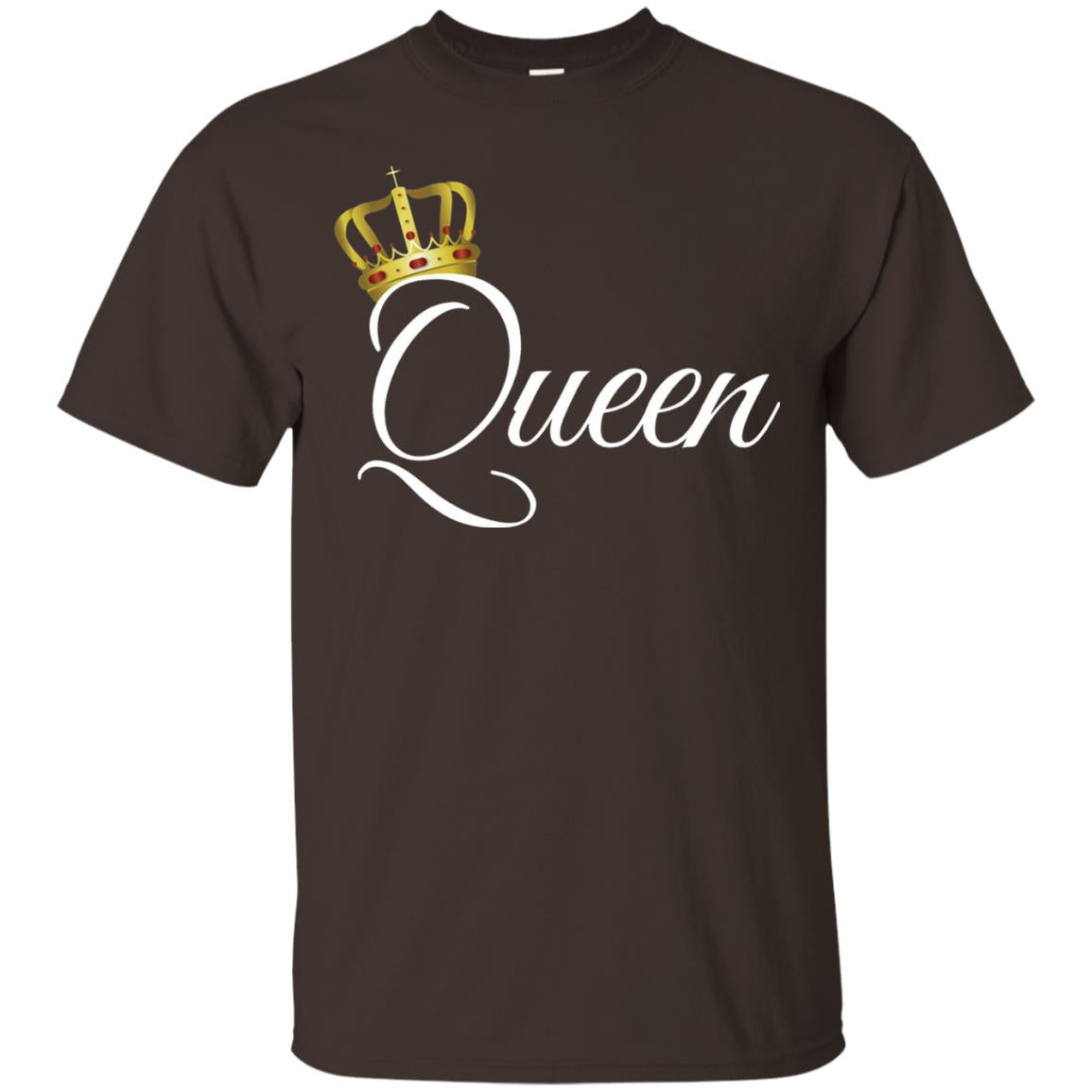 King And Queen T-shirt Matching Couple Outfits Dark Chocolate