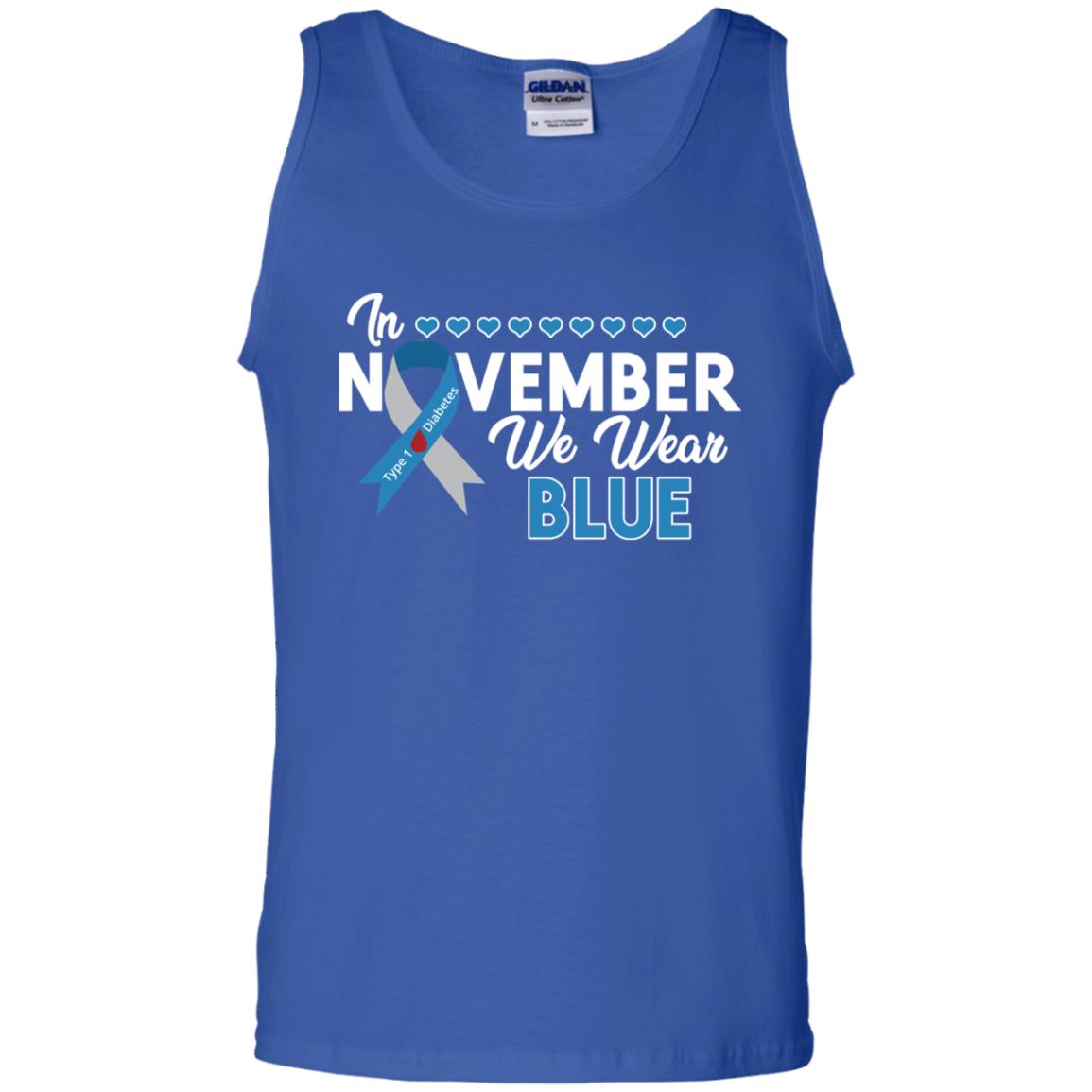 In November We Wear Blue Diabetes Awareness Type 1 Shirt Royal