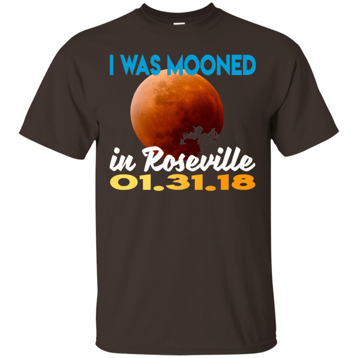 Mooned In Roseville Lunar Eclipse Matching Family T-shirt Dark Chocolate