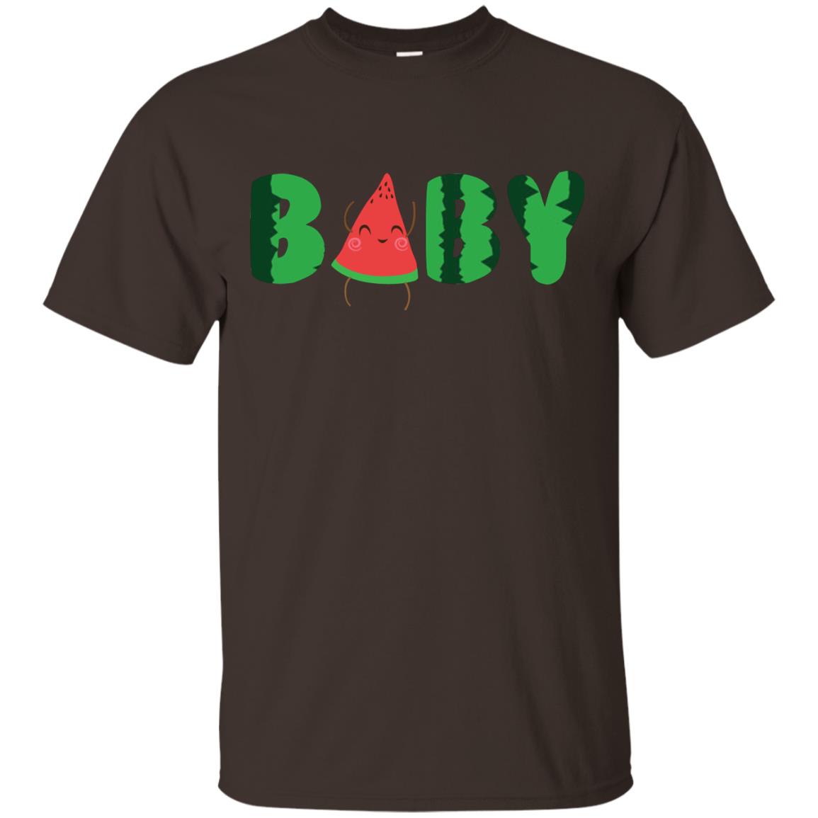 Baby Watermelon Funny Summer Melon Fruit Shirt For Baby Kids Dark Chocolate