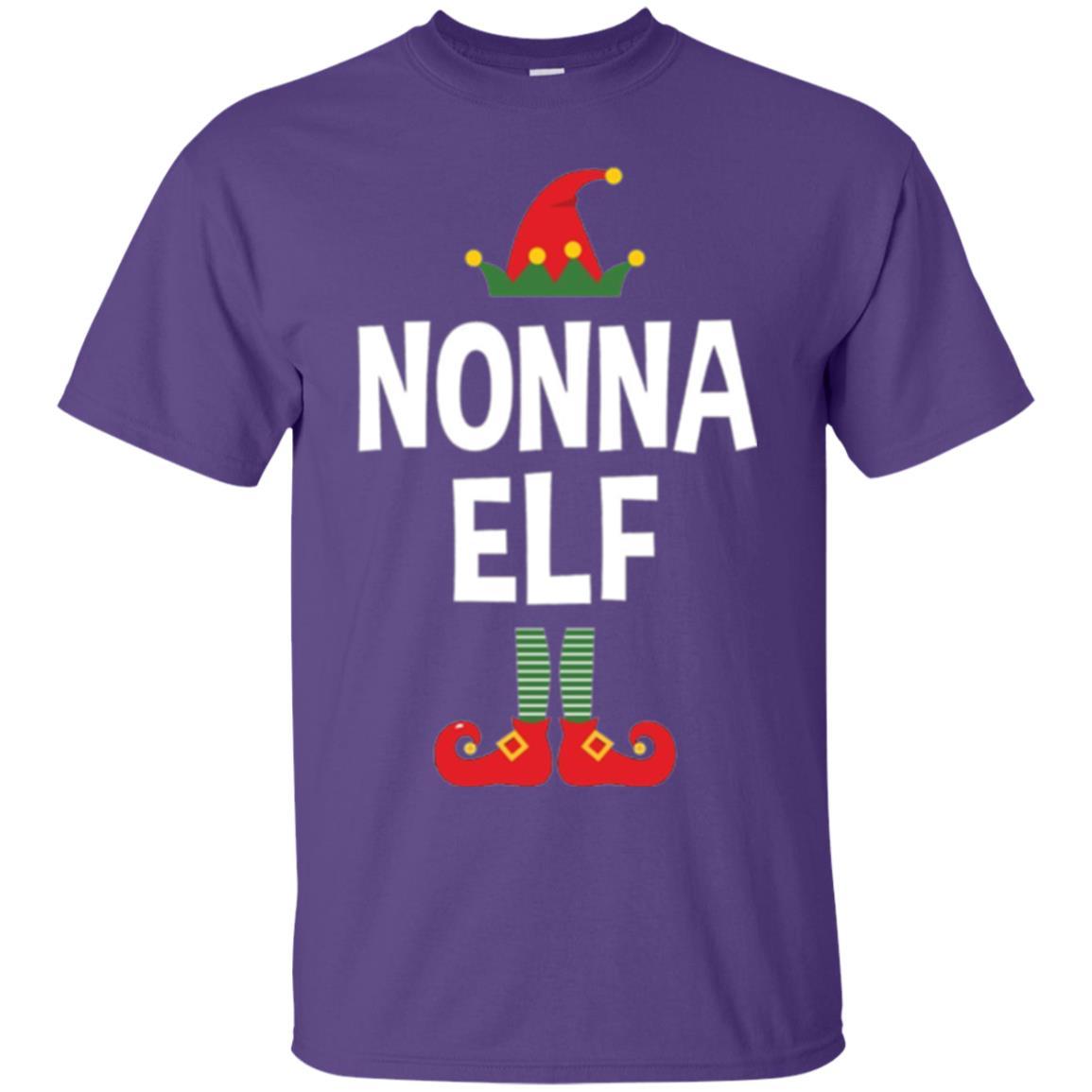 Christmas T-shirt Nonna Elf Christmas Pajamas Purple