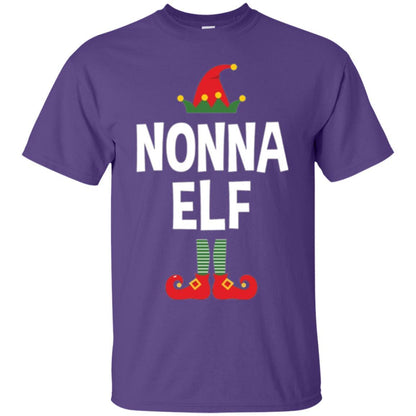 Christmas T-shirt Nonna Elf Christmas Pajamas Purple