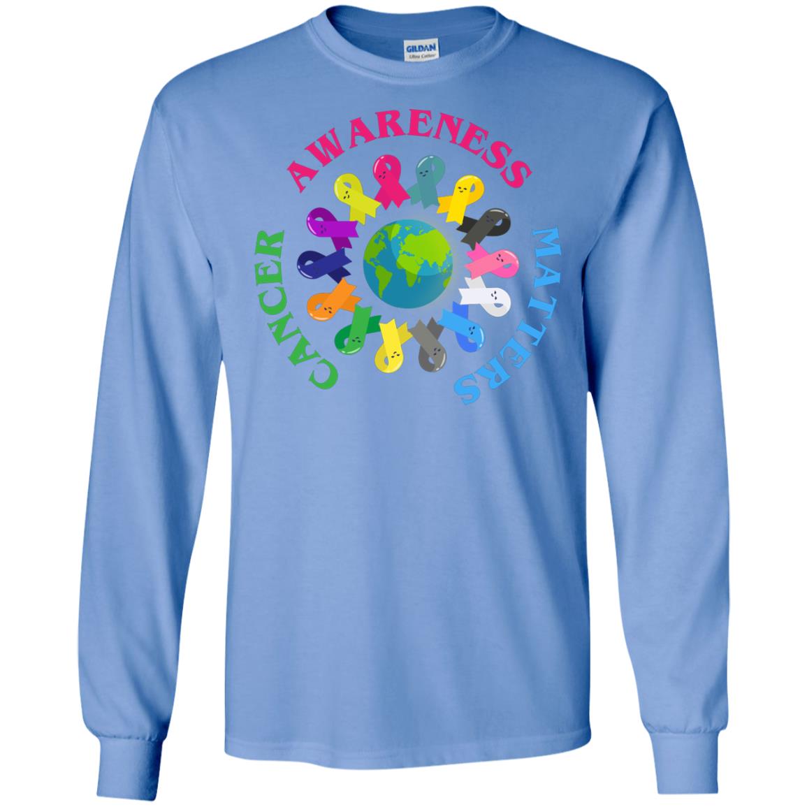 All Cancer Ribbons For All Cancer Awareness T-shirt Carolina Blue