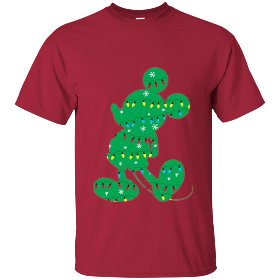 Disney Mickey Mouse Christmas Lights T-shirt Cardinal