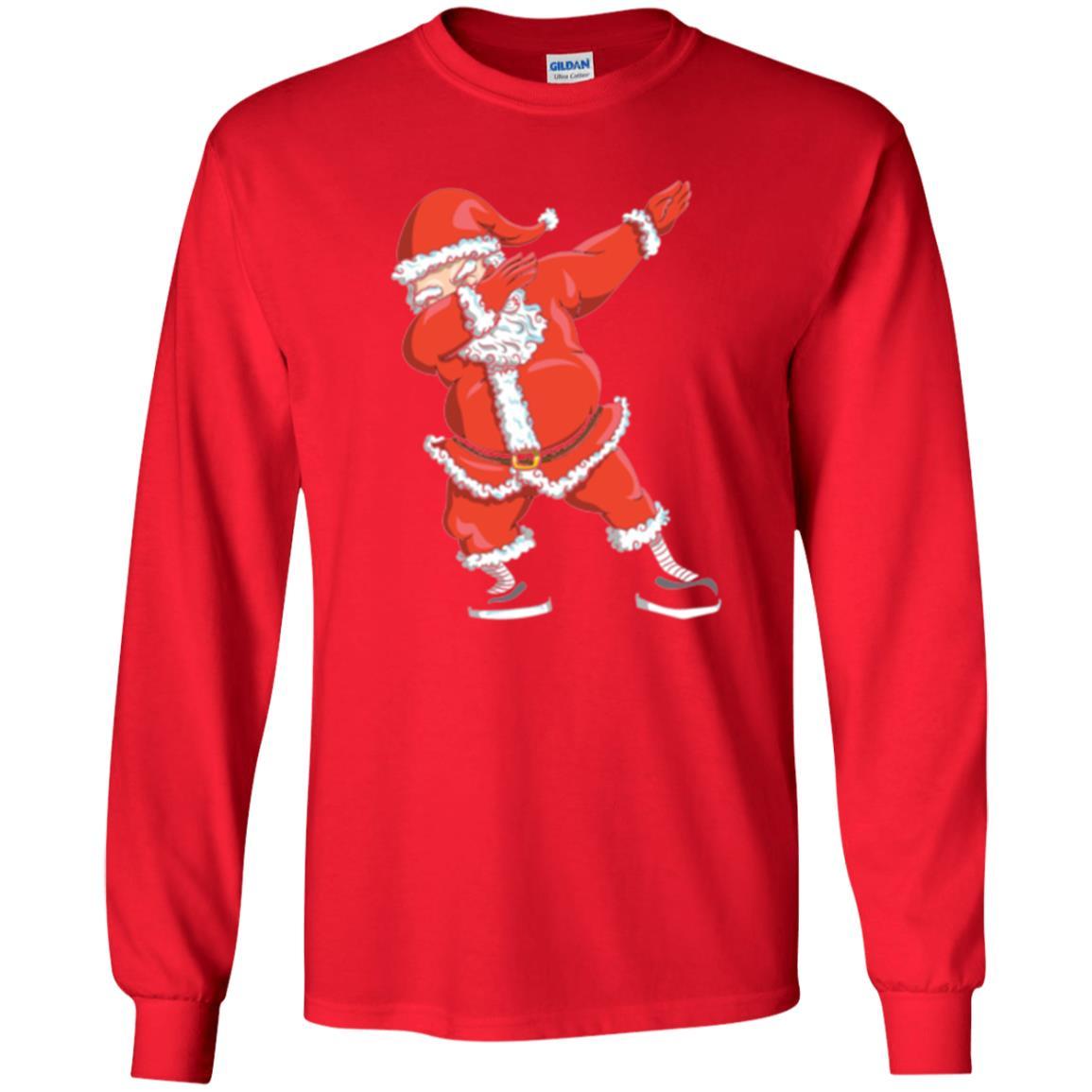 Christmas T-shirt Dabbing Santa Claus T-shirt Red