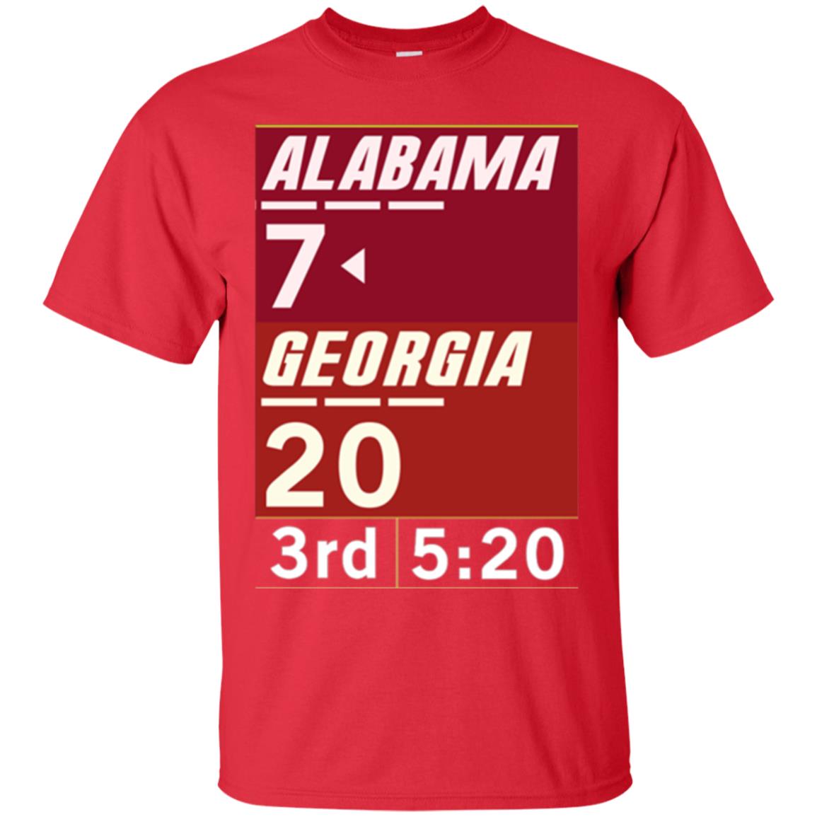 Football Lover T-shirt Alabama 26-23 Comeback Win 2-sided Red