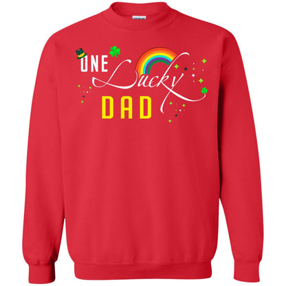 One Lucky Dad St. Patrick_s Day T-shirt Red