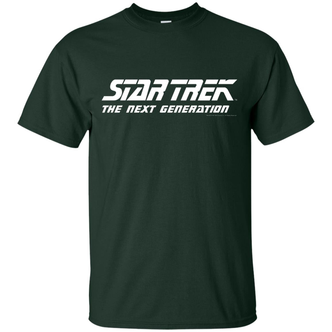 Star Trek Next Generation Classic Logo Graphic T-shirt Forest
