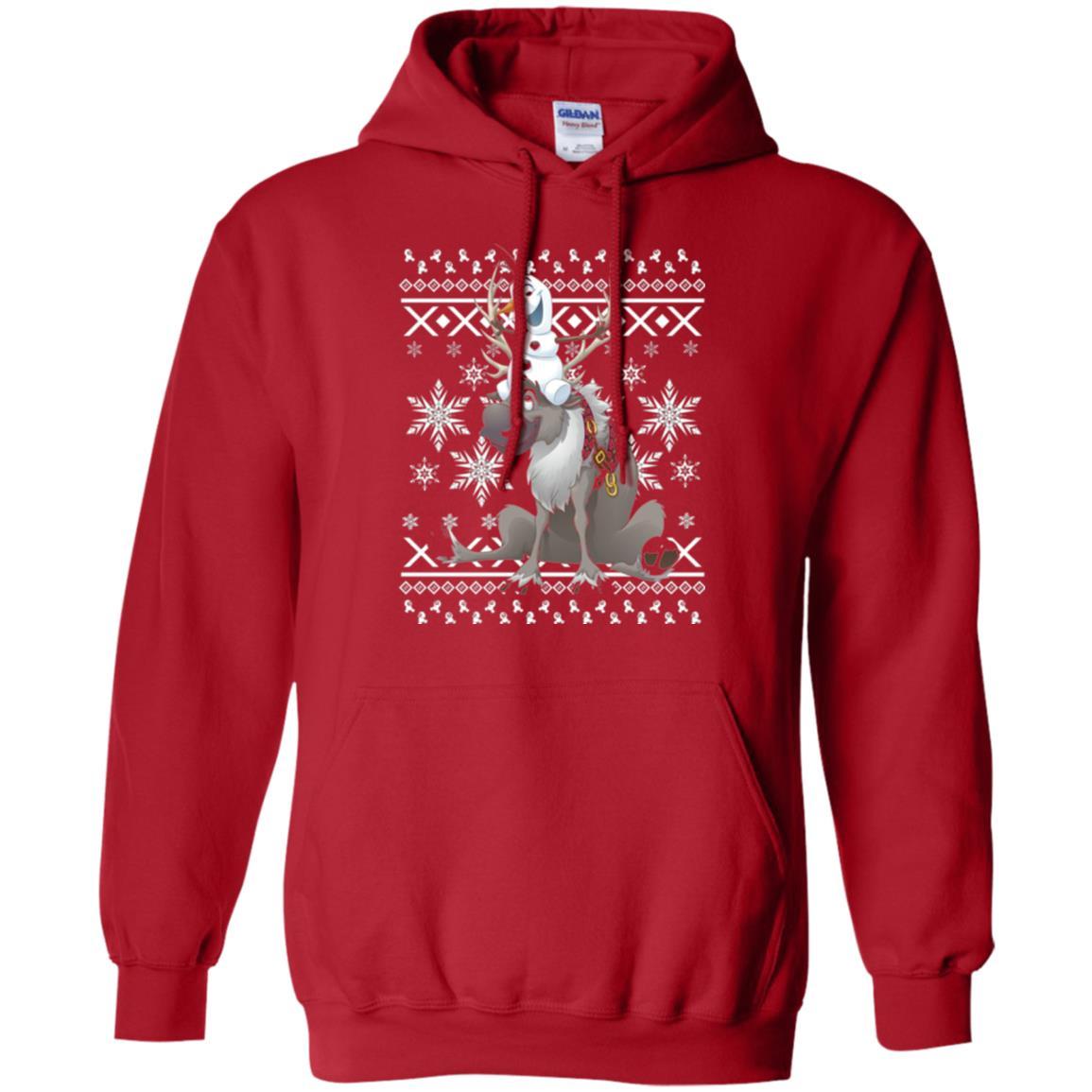 Film T-shirt Frozen Olaf Sven Riding Antler Red