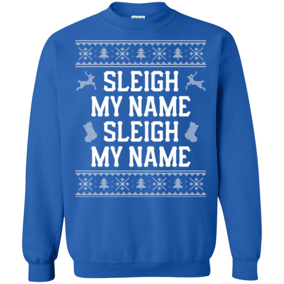 Christmas T-shirt Sleigh My Name Royal