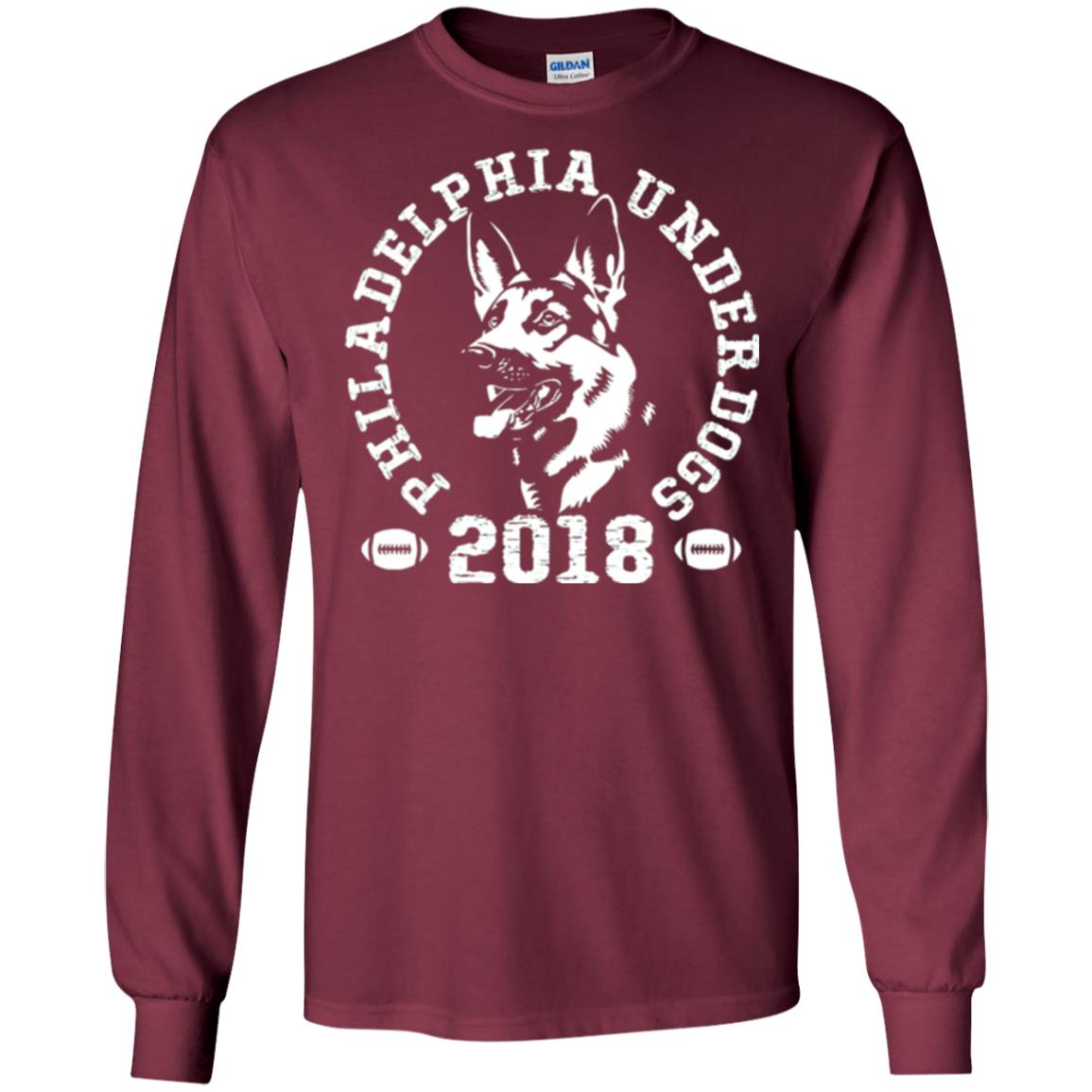 Dog Lover T-shirt Philadelphia Underdogs T-shirt Maroon