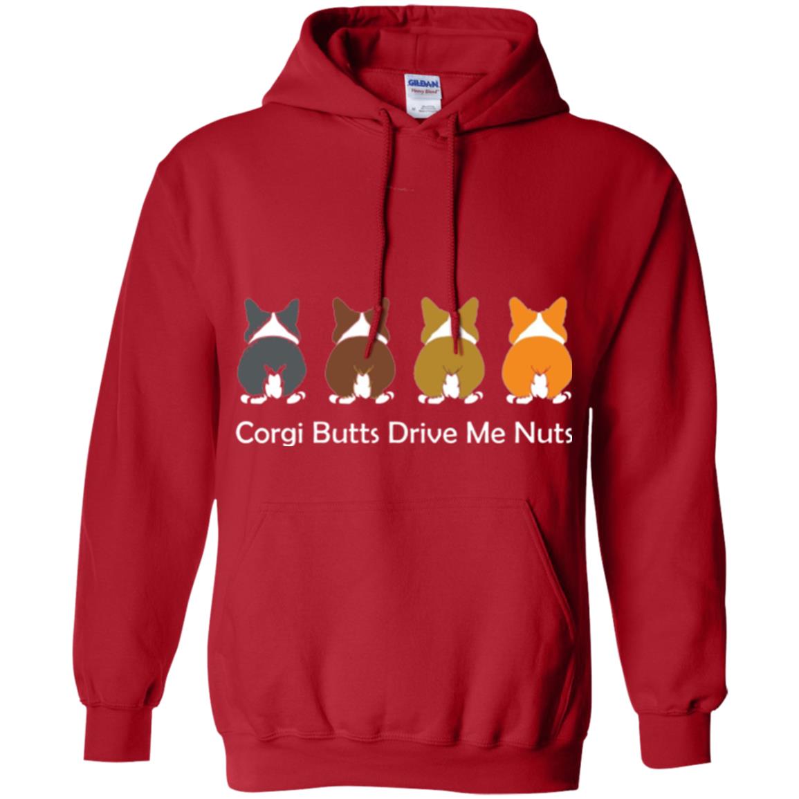 Dog Lover T-shirt Corgi Butts Drive Me Nuts Red
