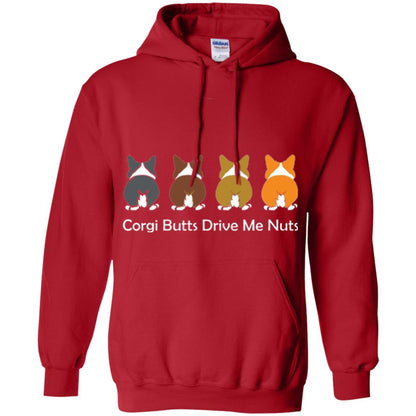 Dog Lover T-shirt Corgi Butts Drive Me Nuts Red