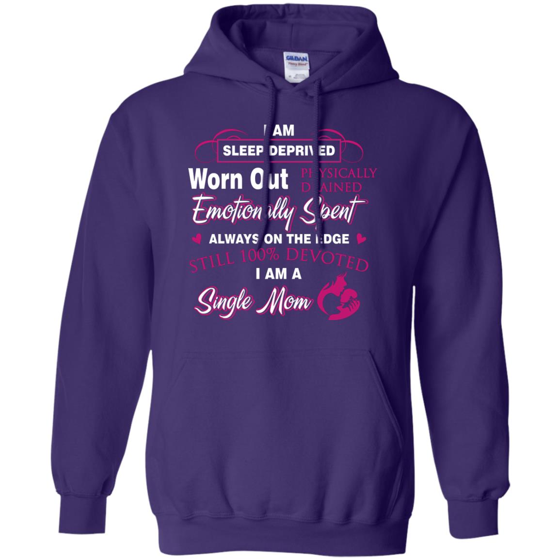 Always On The Edge Still 100_ Devoted I Am A Single Mom Purple