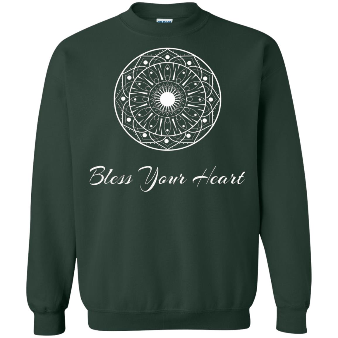Bless Your Heart Mandala T-shirt Forest Green