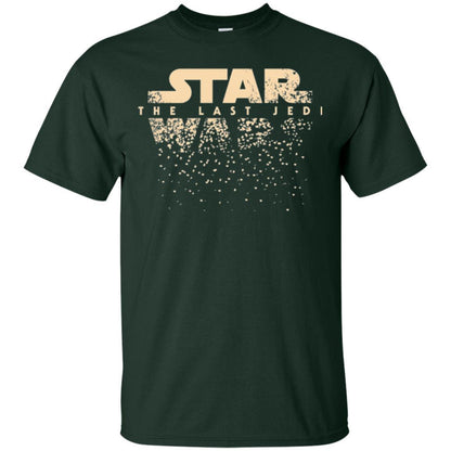 Star Wars Last Jedi Disintegrated Logo Graphic T-shirt Forest Green