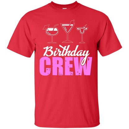 Birthday Crew Funny Girls Birthday Squad T-shirt Red