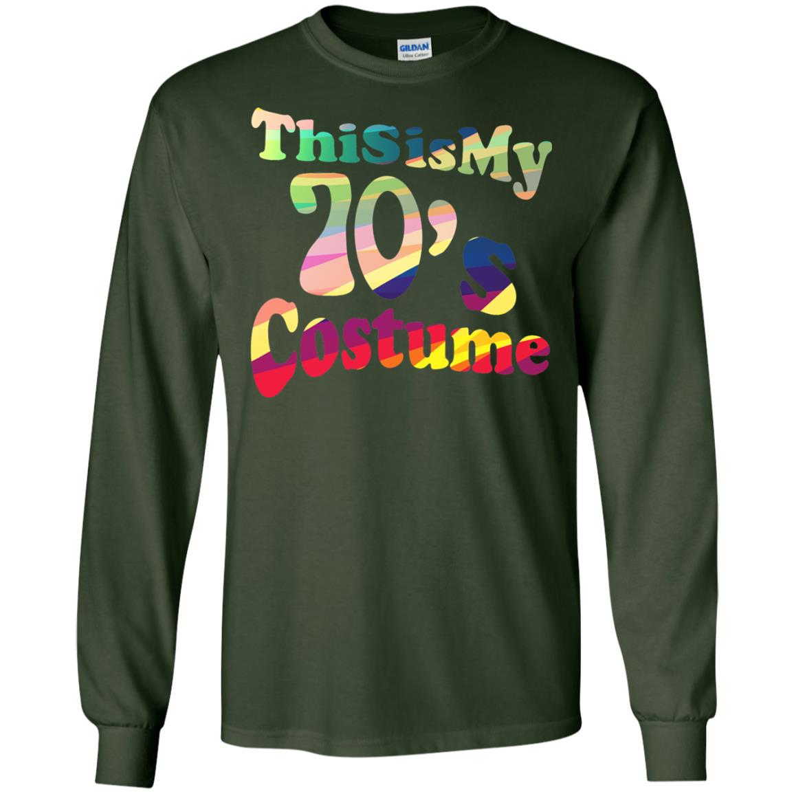 70s Halloween Costume 70s T-shirt For Women Men Girls Forest Green
