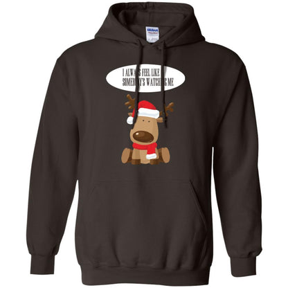 Christmas T-shirt I Always Feel Like Somebody's Watching Me Dark Chocolate