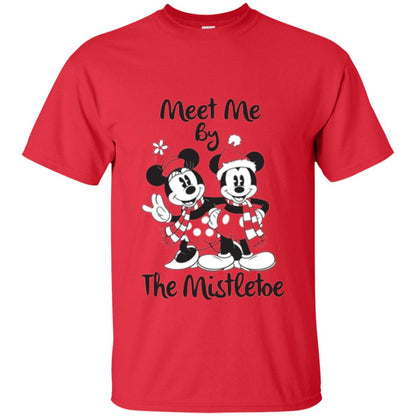 Christmas T-shirt Meet Me By Mistletoe Red