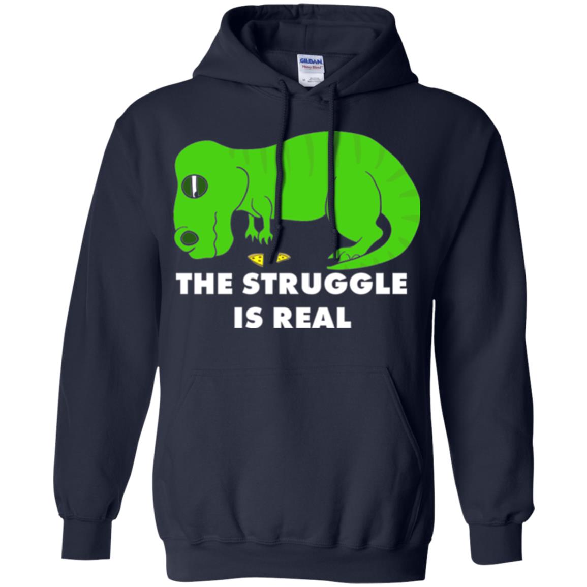 Funny Dinosaus T-shirt The Struggle Is Real Navy