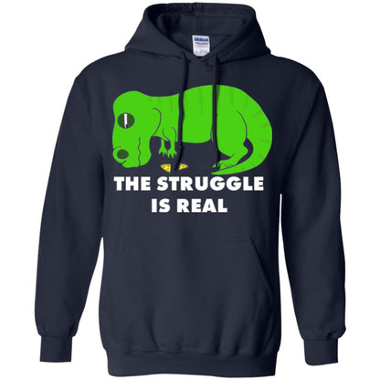Funny Dinosaus T-shirt The Struggle Is Real Navy