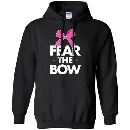 Fear The Bow Big Pink Bow Cheerleader Apparel Shirt Black