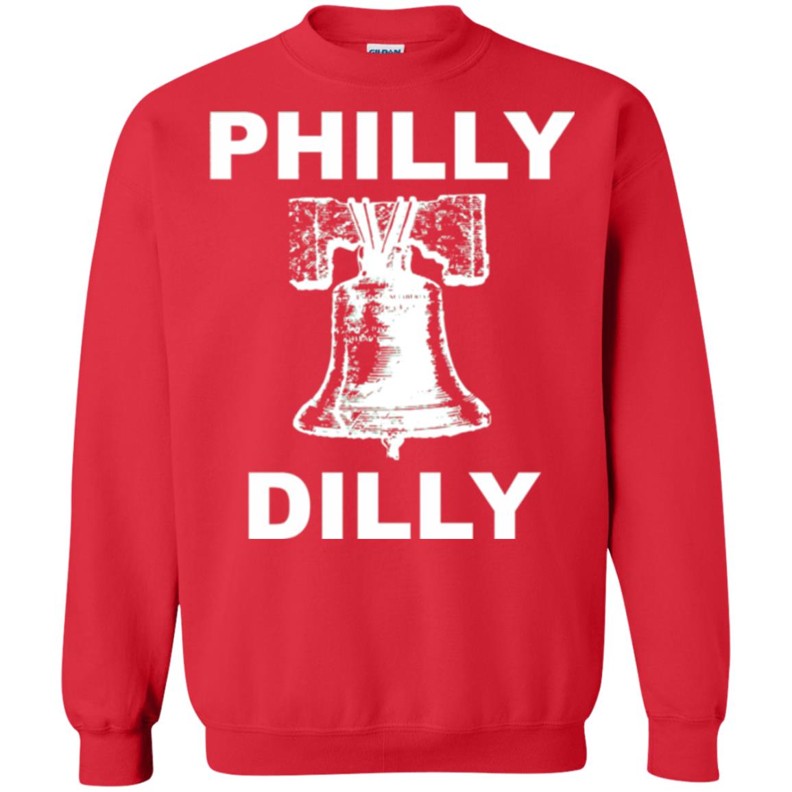 Football T-shirt Philly Dilly With Liberty Bell And Crack Philadelphia Red