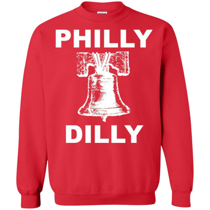 Football T-shirt Philly Dilly With Liberty Bell And Crack Philadelphia Red