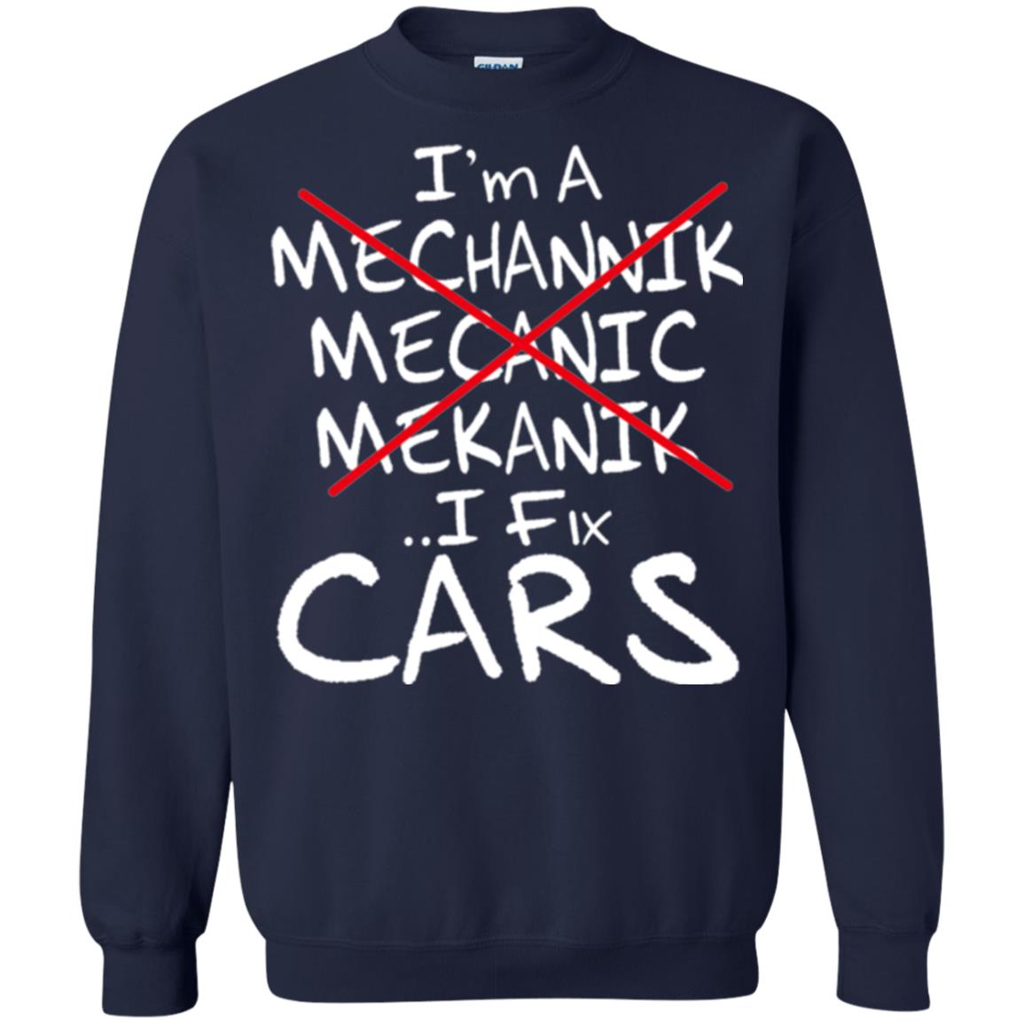 Mechanic T-shirt I Fix Cars Navy