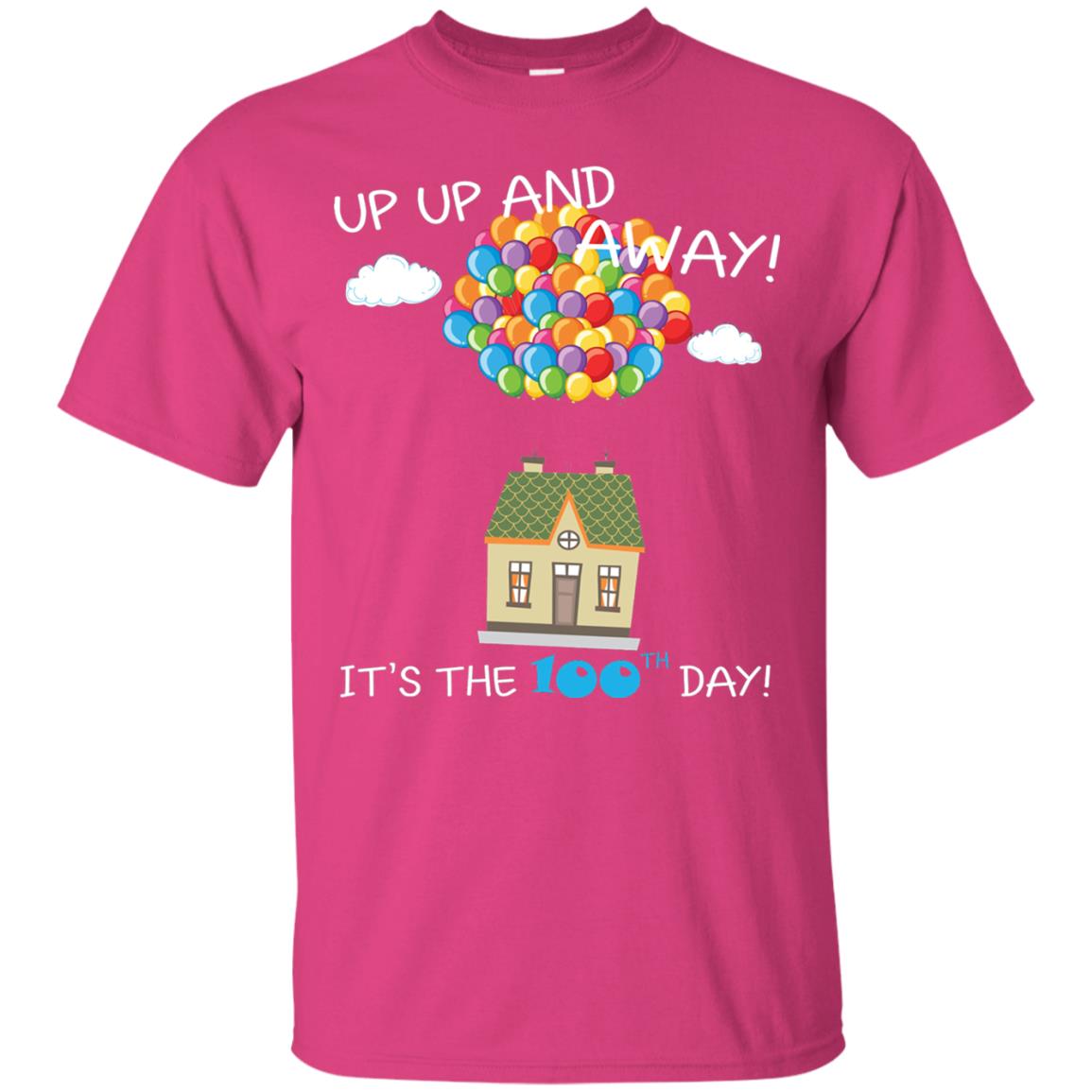 Kindgarten Teacher T-shirt Balloon One Hundred Days Of School Heliconia