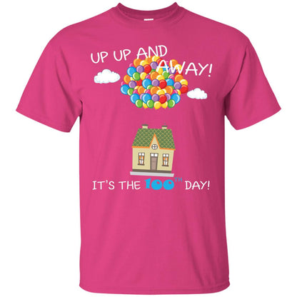 Kindgarten Teacher T-shirt Balloon One Hundred Days Of School Heliconia