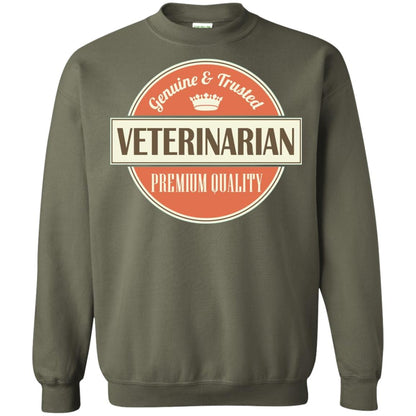 Veterinarian T-shirt Genuine And Trusted Permium Quality Military Green