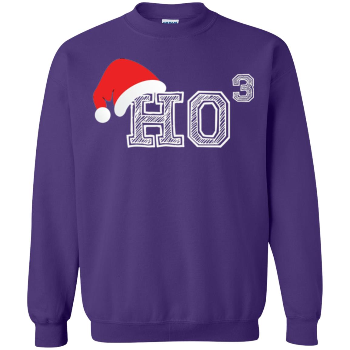 Christmas T Shirt Ho Ho Ho X 3 Third Power Purple