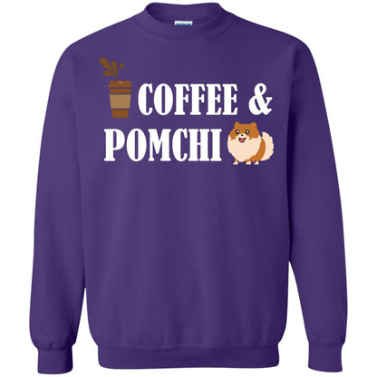 Coffee And Pomchi Lover Shirt Purple