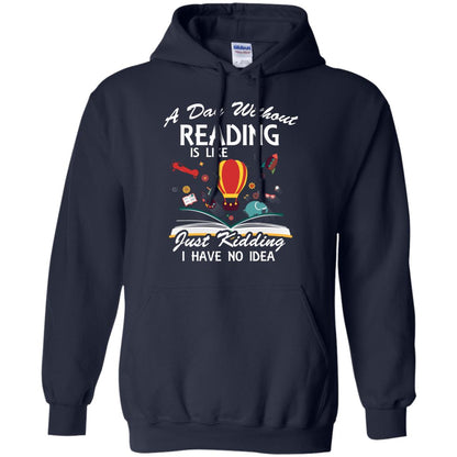 A Day Without Reading Is Like Bookworm T-shirt Navy