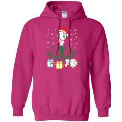 Baseball Christmas T-Shirt Heliconia