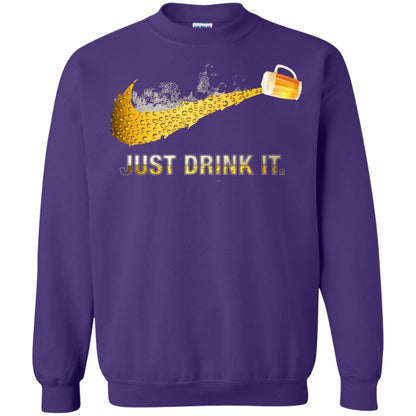 Beer Just Drink It Beer Lover T-shirt Purple
