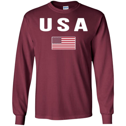 American Flag Us America United States T-shirt Maroon