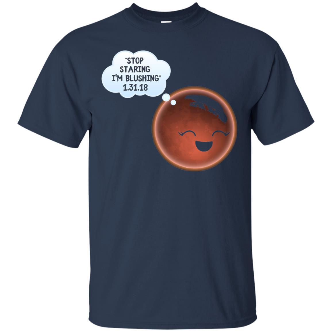 Celestial Total Lunar Eclipse 2018 T-shirt Funny Meme Navy