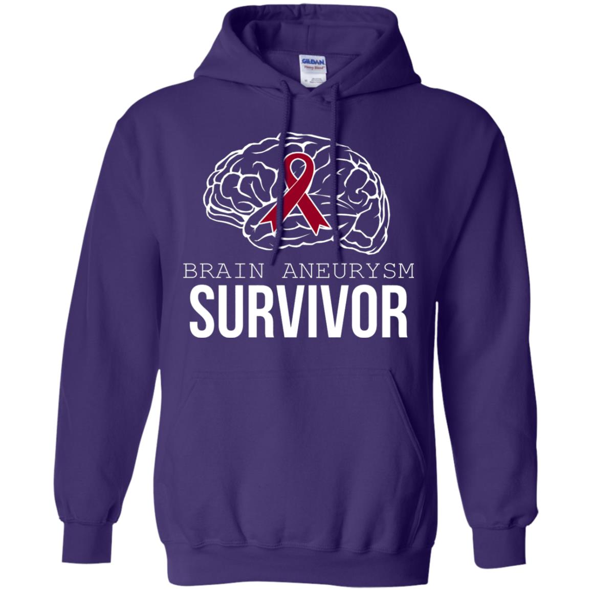Brain Aneurysm Survivor T-shirt Purple